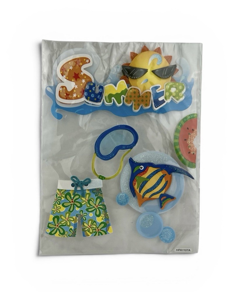 Summer Vacation Beach Pool Swimming Scrapbooking Stickers By Darice