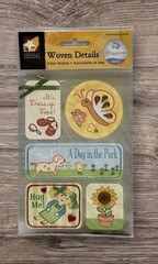 American Traditional Designs Playtime Pastels Woven Details Fabric Stickers NEW