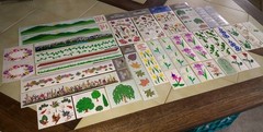 Large Vintage Lot of MRS. GROSSMAN’S Stickers: Flowers, Herbs, Trees, Landscapes