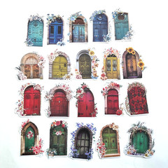 Flower Door Washi Paper Stickers Scrapbook Planners Junk Journals