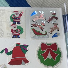 80s Stickers Vintage Large Bears Fuzzy, Glow In Dark Christmas LOT Sandylion!