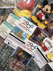 Mixed Lot of Stickers Tickets Guides . Stickopotamus, Disney, Paper Stuff Etc