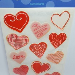 Two Packs USA Made Mrs. Grossman’s X O Hearts VALENTINE COOKIES Stickers