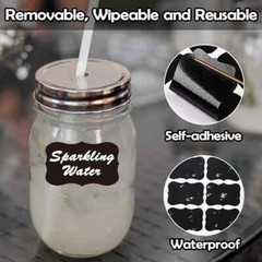 120 Stickers + 1 Pen Waterproof Reusable Label Stickers for Kitchen Food Storage
