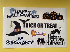 Scrapbooking Embellishment Halloween Witch Pumpkin Haunted House Stickers NEW