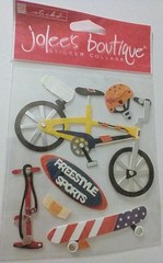 RARE Vintage Jolee’s Boutique 3D Sticker FREESTYLE BIKE&BOARD SPORTS 7pcs 57314