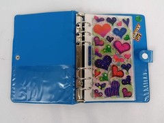 Vintage Stickopotamus Colorful 6-Ring Binder 12 Sticker Pages Scrapbook