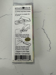 Around The Block Christmas Clipper + 50 Clips Reusable Scrapbooking Crafts Gifts