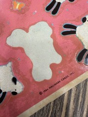 Vintage Hallmark Sheep Sticker Sheet Collectible Scrapbooking Craft 1984