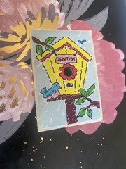 Vintage Dentist Birdhouse Sticker Mod 2×4 Inches
