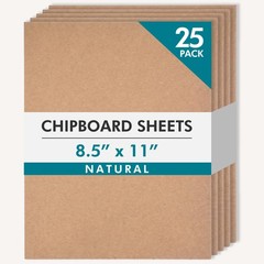 25 PCS Medium Weight Chipboard 8.5×11 Inch AcidFree 0.057 Sheets Craft