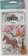 Jolee’s Boutique 3-D stickers COWGIRL Western Rodeo Theme 86213 Fast FREE Ship!