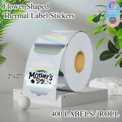 Direct Thermal Labels Holographic Stickers Self-Adhesive for Logo Xmas Card Tag