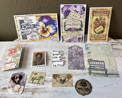 12Pc Vtg Ephemera Pack For Scrapbook Junk Journal Mixed Media Crafts Card Making