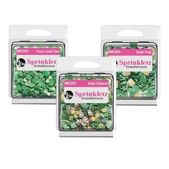 Sprinkletz IRISH St. Patrick’s Day Bundle Tiny Polymer Clay Pieces for Crafts