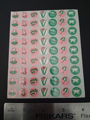 Vintage Stickers CTP Sticker Sheet Not Scratch Sniff Mini Bunny Rabbits Glossy