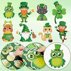 32 Sheets Irish St. Patrick’s Day Stickers Kit for Kids – DIY Art & Party Favors