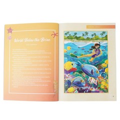 Sticker by Number Beach Vacation Fusion of Paint by Number and Sticker Fun by