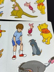 Winnie The Pooh Stickers Piglet Eeyore Tigger 7 Sheets 140 Stickers Vintage
