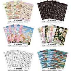 2346PCS Quote Stickers for Scrapbooking 48 Sheets Inspirational Craft Kit