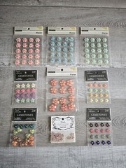 Sticker Lot Flowers Scrapbooking 3D Stickers Floral Gemstone Spring #118
