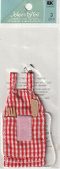 WOW! Jolee’s by You 3-D TINY Sticker Gingham Cooking APRON FAST FREE SHIP! 56383