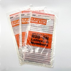 Vintage E-Z Letter Quik Stik Rub-On Letters – 3 Packages – 2 Typefaces – Unopen