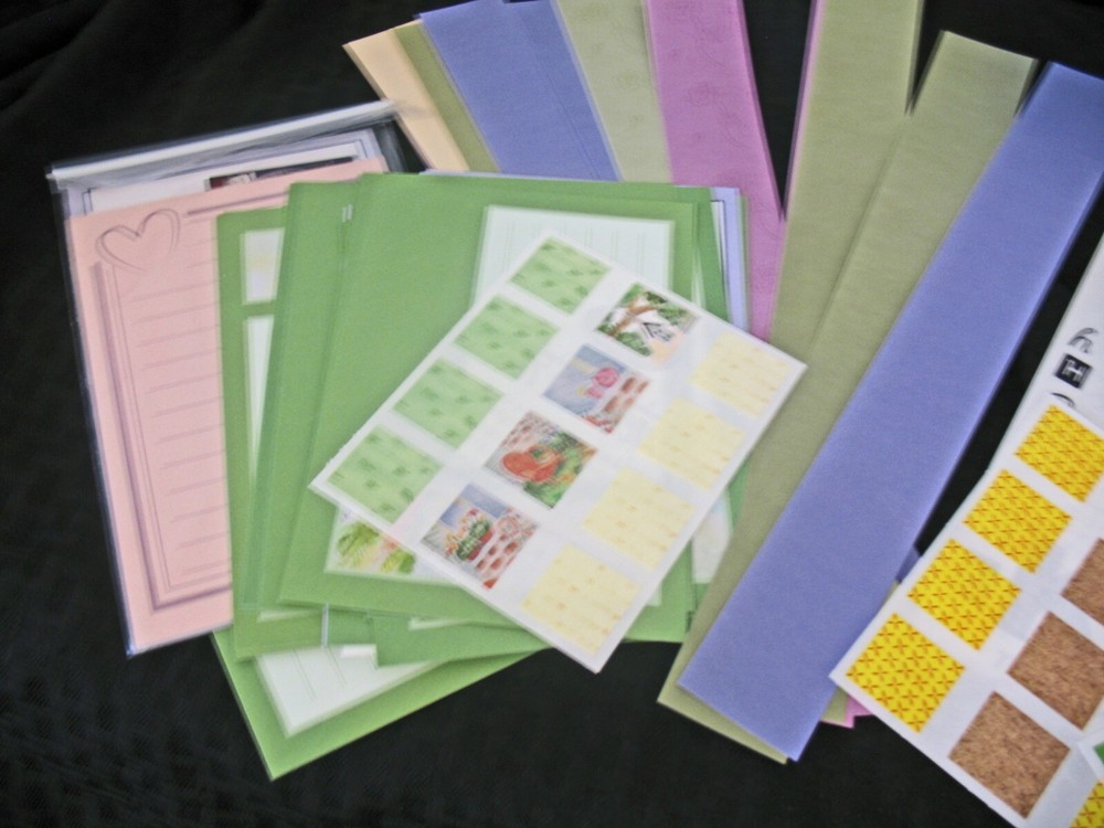 Lot Shell & Dusty Rose Photo Mounting Paper, ABC Stickers Plus