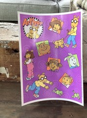 Mixed Lot of 5 Vintage Cartoon Sticker Sheets Simpsons Rugrats Betty Boop