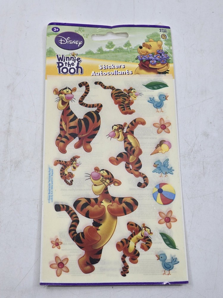 SandyLion Stickers » WINNIE THE POOH TIGGER » Sealed – 2 Sheets Vintage