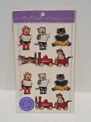 Vintage 1986 Gifted Stickers John Grossman Inc Sealed Pack 2 Sheets Cats Kittens
