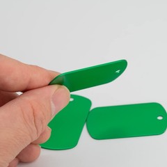 Aluminum Blank Tags Stamping Blanks 25 Pack (Green) Green