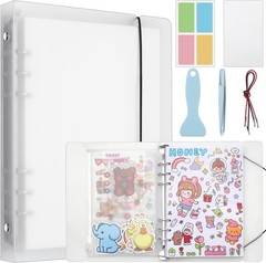 Durable A5 Sticker Book with Pockets and Tools for Creative Scrapbooking Fun