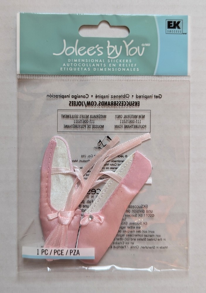 Jolee’s Pink Ballet Dance Slippers Scrapbooking Embellishment