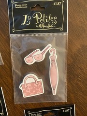 Paper Studio La Petites Wooden Sticker Embellishments Lot Of 6 Fashion Girlie