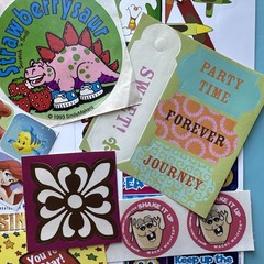 Vintage 80s 90s Y2K Sticker Partials & Singles Various Brands Years Sanrio Lot