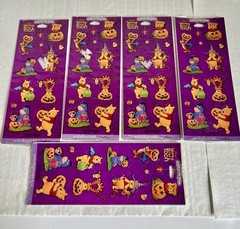 VTG Winnie The Pooh Halloween Glow In The Dark Stickers 2 Sheets x 5 Sealed