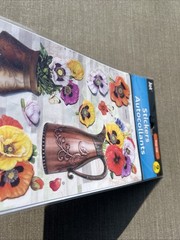 Jot Pop-Up Stickers Pansy Floral Copper Pitcher Butterfly Glitter Flowers NEW