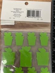 CreAtology Christmas Present Foam Stickers 22 Pc Green & Red Gift Shapes New