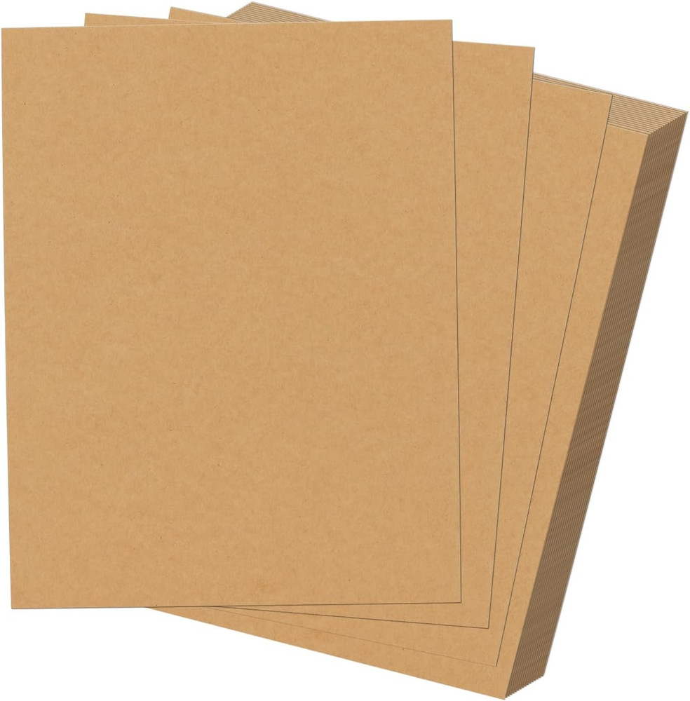 20 Pack 8.5X11 Chipboard Sheets, 22PT Kraft Cardboard for Shipping, Book Binding