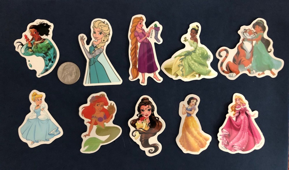 Disney Stickers – Lot of 10 – Disney Princesses – New – Free Shipping