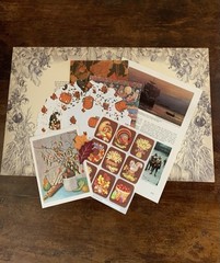 Assorted Holiday Themed Vintage Junk Journaling Paper & Buttons Packet 130 Items