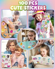 Water Bottle Stickers for Kids, 100 PCS Waterproof Cute Fun Vinyl Stickers Pack
