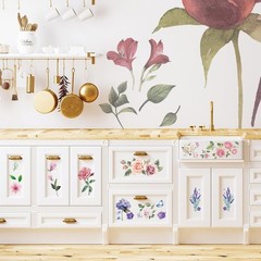 Floral Rub on Transfers: 12 Sheets for Vivid Craft and Home Decor, 5.5×5.7 Inch
