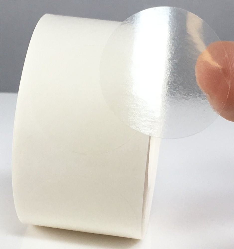 Ultra Clear Retail Wafer Seals for Mailing Packaging 1.25 Inch Round Circle D…
