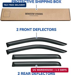 Window Visors Rain Guards Shield for 2005-2021 Nissan Frontier Crew Cab, Out-Cha