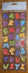 Recollections Colorful Epoxy Alphabet Letters 2 Sheets Card Scrapbook Sticker 3D