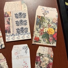 6JunkJournal Tags, Junk Journal Supplies, Scrapbooking, shabby chic, flowers ￼￼