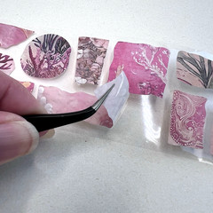 Vintage Style Pink Ocean Coral Collage Sticker Roll Junk Journal Scrapbooking