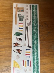 CREATIVE MEMORIES GREAT LENGTH Sticker SHEET GOLF CART GOLFING CLUBS TEES BALLS